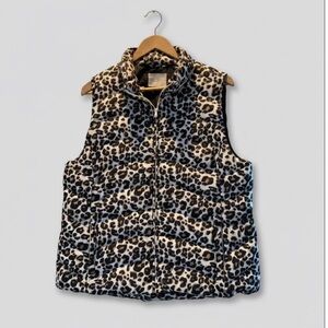 Loft Animal Print Vest size Large